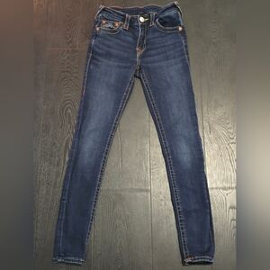 True Religion Slim Skinny Jeans in Dark Indigo